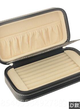 正品饰高档皮质首饰盒可携式履行随身品纳戒指耳针项链收盒小号盒