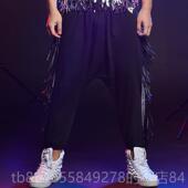 正品 酒吧店主持人夜演出服舞蹈子鼓个DJ男歌手另架类性潮流亮片背