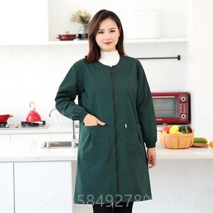 正品防水罩薄衣大人干女式新活款工服外套家用厨房防油围裙作长袖