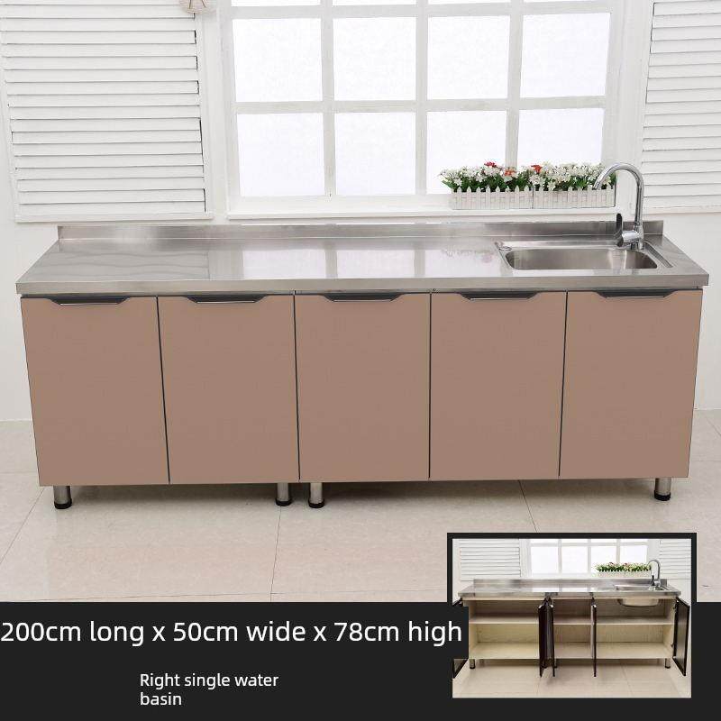 一体化不锈钢台面实木橱柜厨柜组合经济简单带水盆,基础建材,脚轮/万向轮,淘宝优惠券,粉丝福利购,淘宝优惠卷