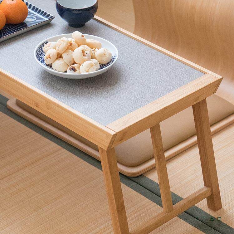 985楠茶竹可便折叠桌飘窗桌日式榻榻米桌携茶盘现代约简小桌子茶