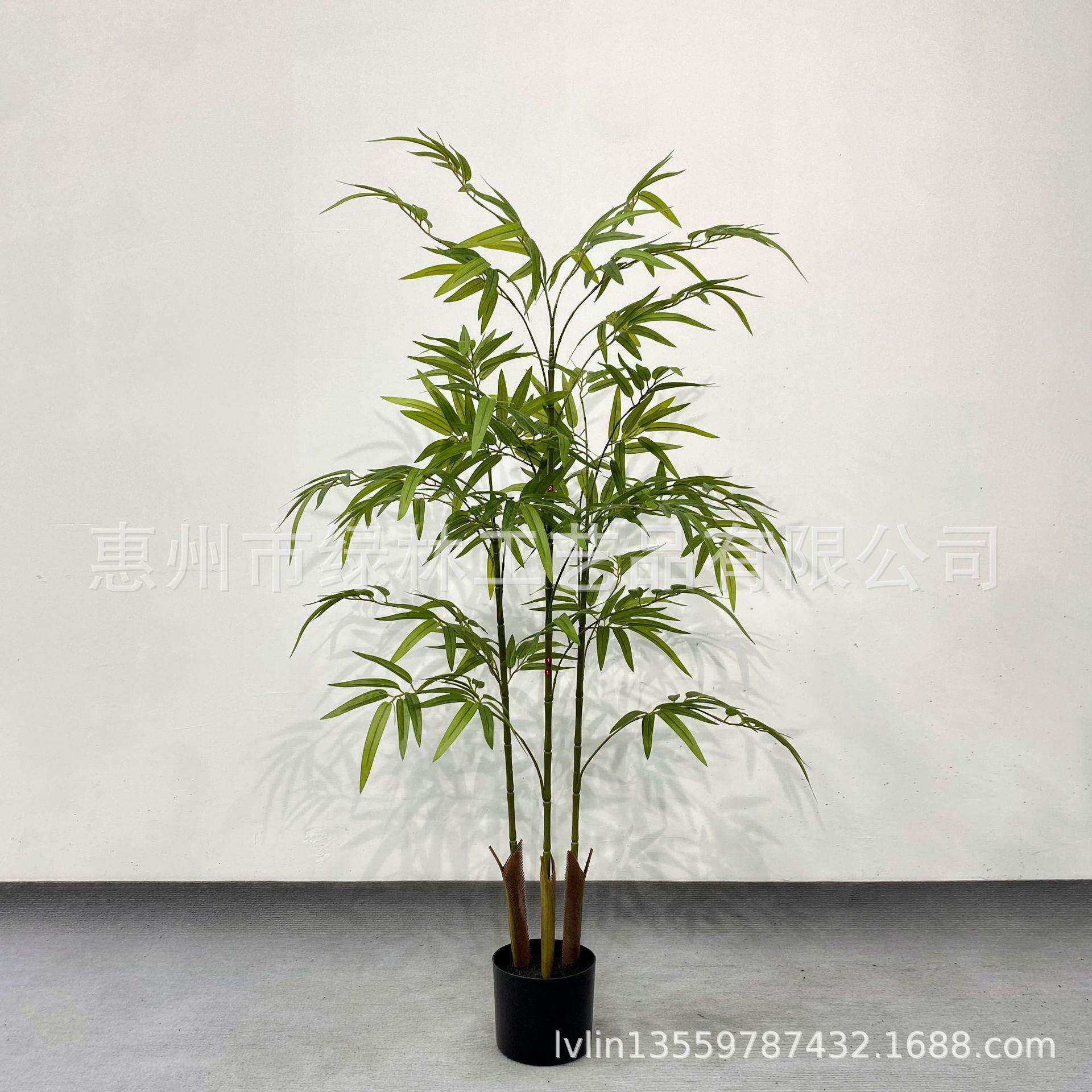 仿真拆装竹子室内屏风盆景细水毛竹绿植客厅装饰竹叶植物造景假竹