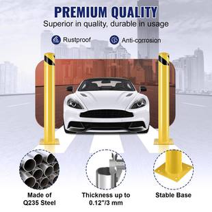 VEVOR安全护柱，36英寸高护柱，直径4.5英寸钢管安全护柱