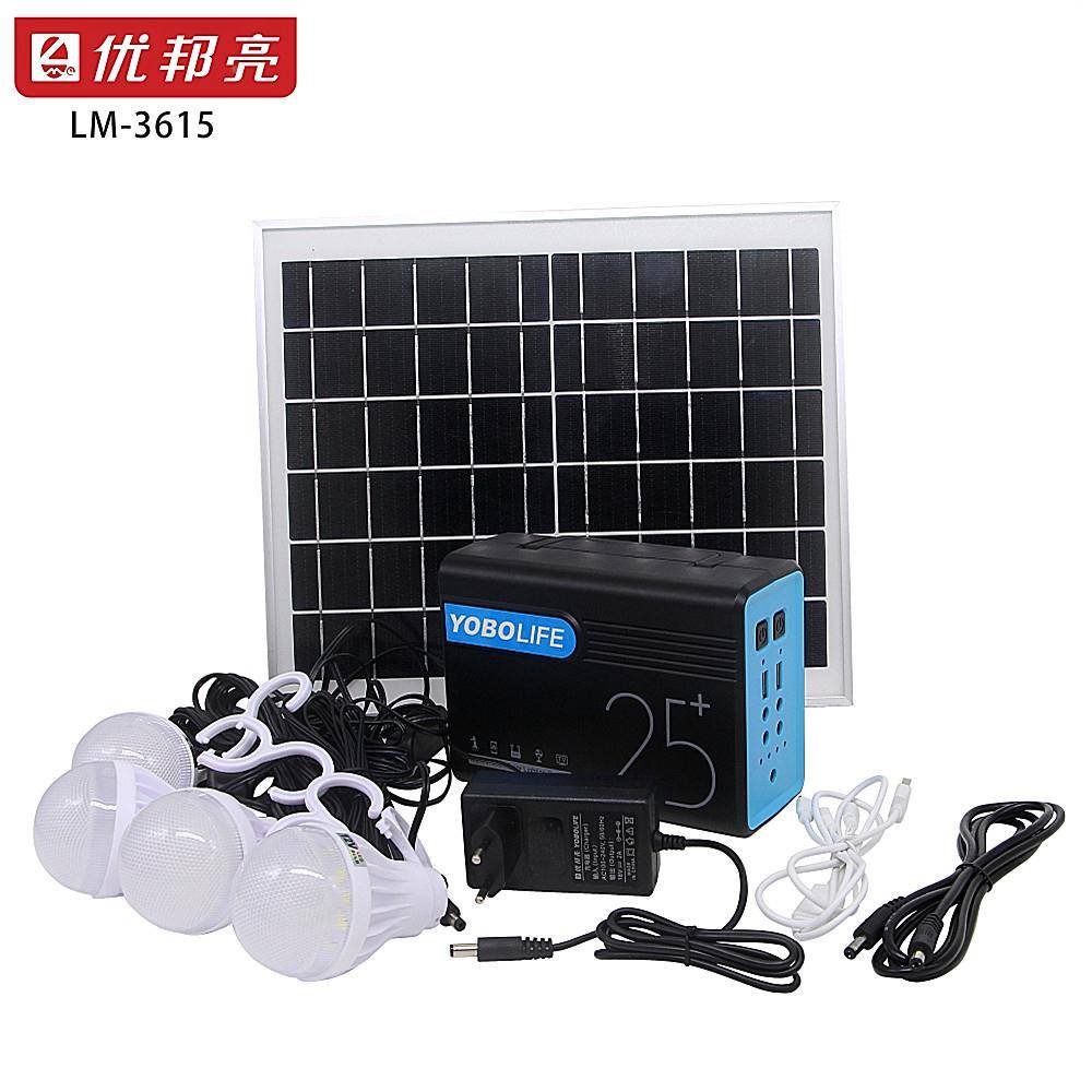 新太阳2能灯1V户外作业照明支持手机充电太LM-3615阳能发款电小系