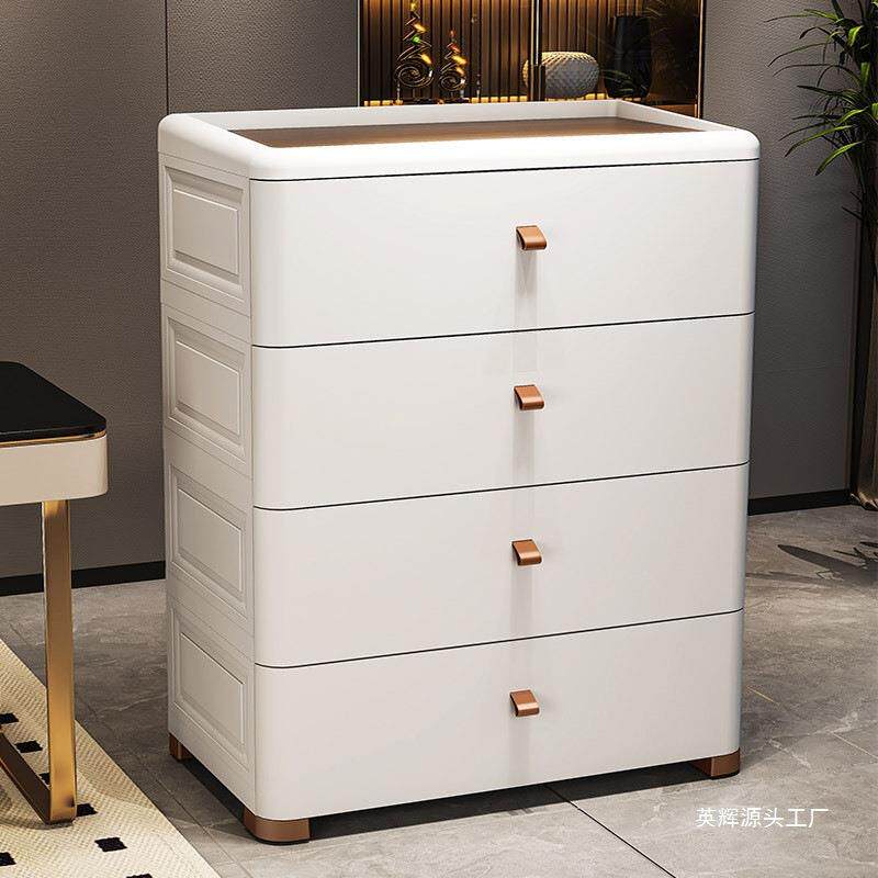 -面宽可移动塑料夹缝柜抽屉式高颜值杂物柜客厅多层收纳柜子