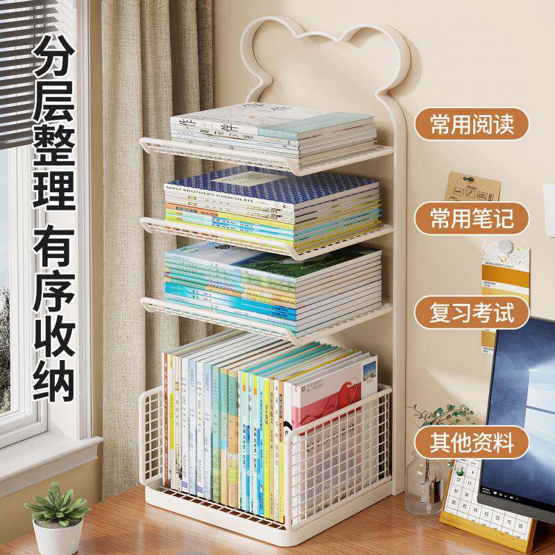 学科分类置物架多层书本收纳架学生桌上书立架桌面文件分层整理架