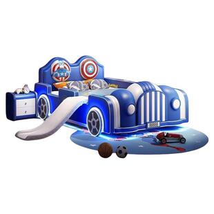 TYQ26儿童床男孩汽车床单人1米5卧室创意卡通男童储物床全实木带