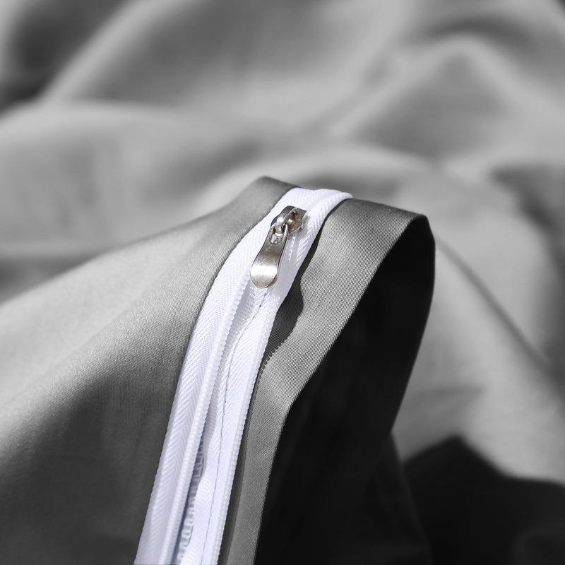 a类100支长绒棉四件套纯色全棉四件套高端纯棉床品被罩床单床笠