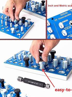 38孔螺丝量规蓝色红色二合一通止规螺丝螺母螺栓螺纹检查器