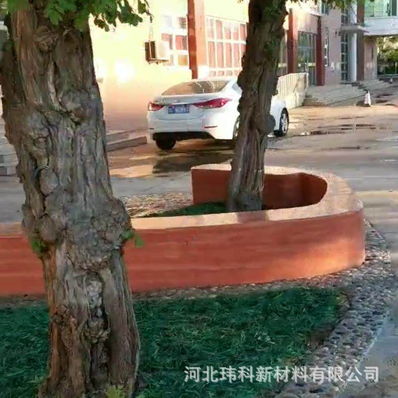 异形广场仿木纹玻璃钢坐凳按图生产户外公园商业街玻璃钢休闲座椅