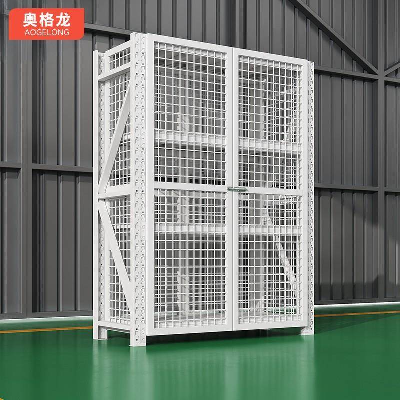 仓储仓库货架商场带门网格展示架门店开门带锁置物架储物架展示架
