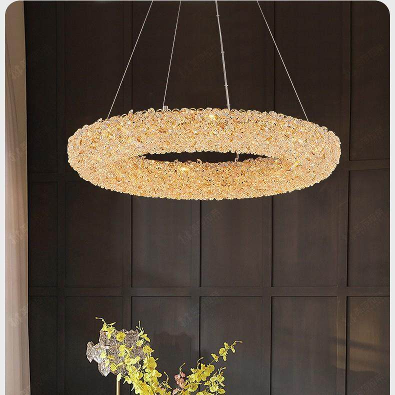 新瑞达2025年新款现代简约餐厅灯全光谱灯具护眼客厅水晶吊灯,家装灯饰光源,智能吊灯,淘宝优惠券,粉丝福利购,淘宝优惠卷