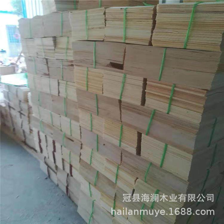 工厂烘干板皮指甲锉杨木单板断开小规格工艺品纯白杨木单板