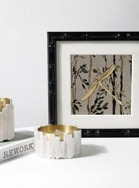 简约水晶蜡烛杯烛台晶石条花器酒店设计空间室内桌面花瓶装饰摆件