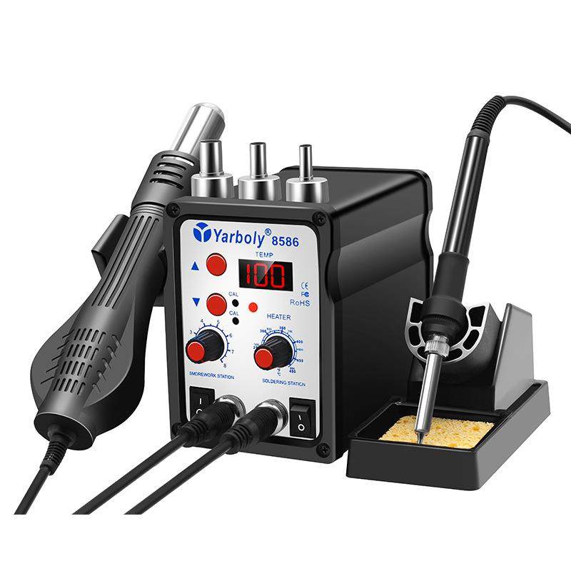 8586 数显热风枪焊台 二合一热风拆焊台 手机维修热风枪