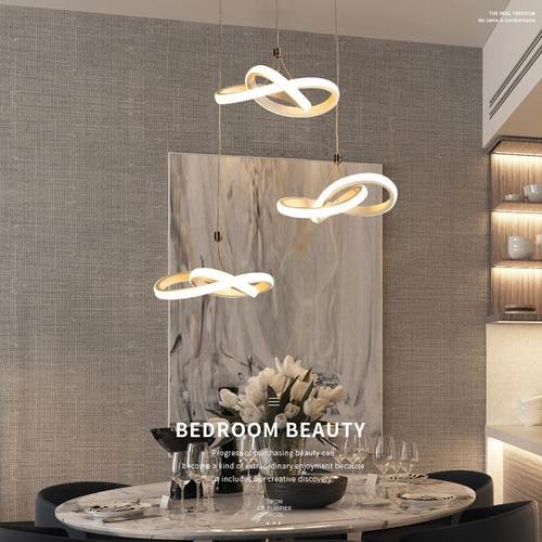 3头4头led客厅北欧现代简约办公室铝材长方形卧室吸顶灯餐厅灯具