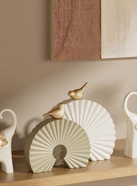 设计师艺摆感件姹寂风客厅玄关电术软视柜摆设轻奢F97567H9装装饰