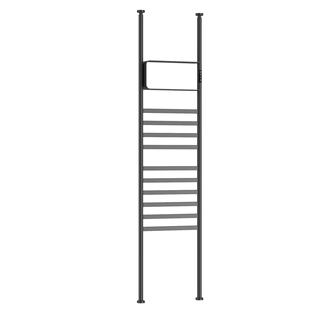 卫生间锈不智IIL能电钢动加热电毛巾架浴巾热杆烘干架落地浴室架