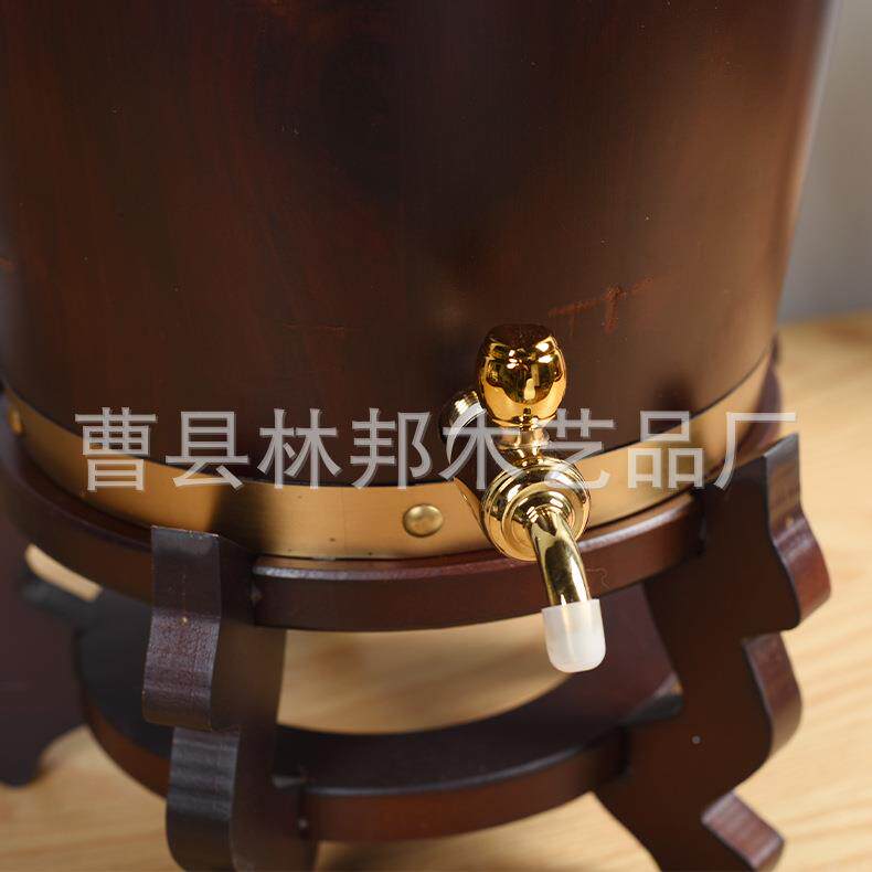 红酒桶家居通用木质木餐红酒式桶5升立式厅酒吧立不锈钢酒桶摆件