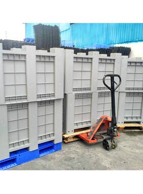 加盘厚卡板箱箱大周转IQA卡板箱带盖折型叠周转箱式托工业物流塑