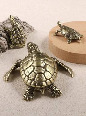 做旧仿古CA1786铜器龟艺长寿龟金钱龟大乌摆书房客厅件装饰送礼工