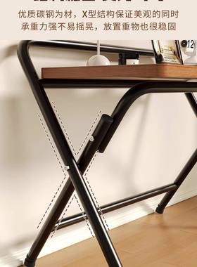 安装办折叠桌子学生简易书桌可折叠公FS759S89桌家子用学习桌卧室