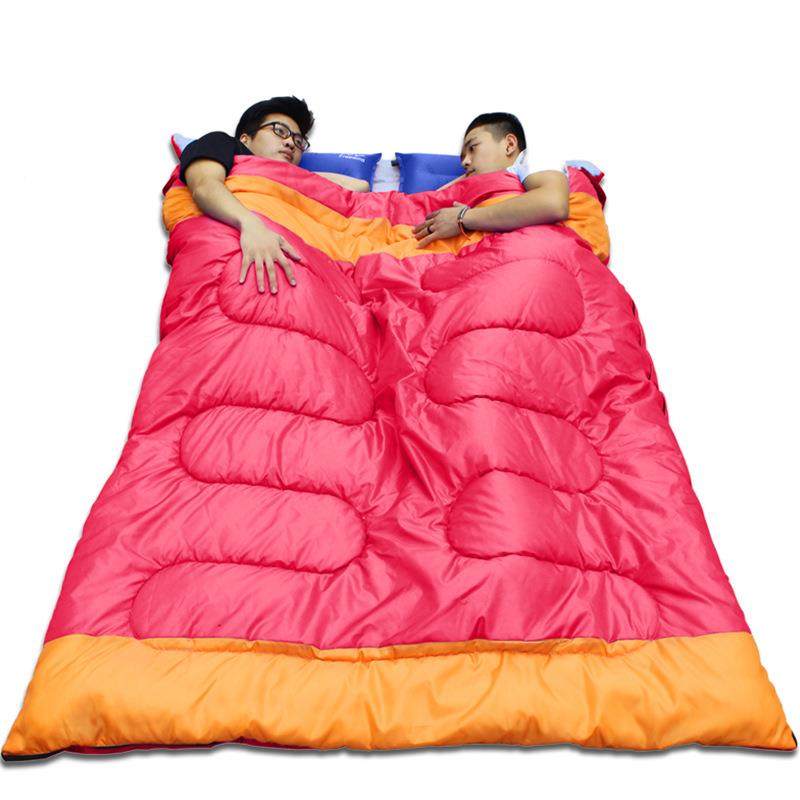 CS03款2实用人双人新睡袋户外露营野营冬CS023双季成睡袋现货