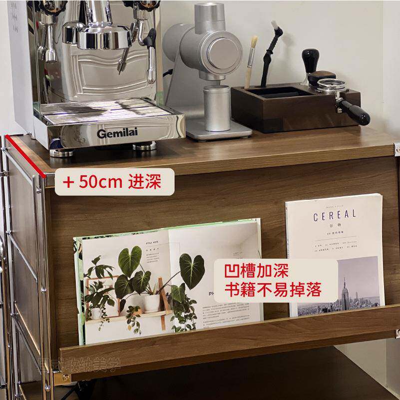 1微波炉中柜子式收纳餐TYJ边日柜深古风厨房杂志落地蒸烤箱不5锈