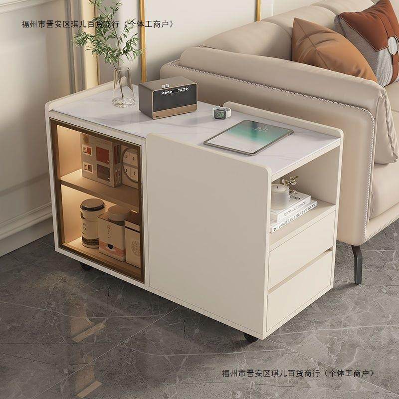 现简约轻奢客厅无品牌/家用侧边柜角几岩板木沙移发代边柜实可动,基础建材,脚轮/万向轮,淘宝优惠券,粉丝福利购,淘宝优惠卷