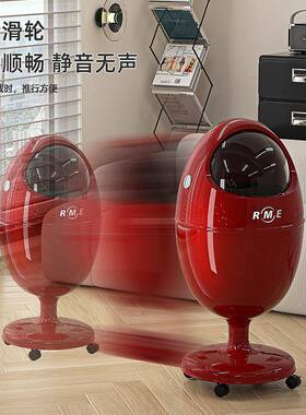 创意造垃桶高颜7769值家用圾摆收纳筒带滑轮可移动高件款复型古垃