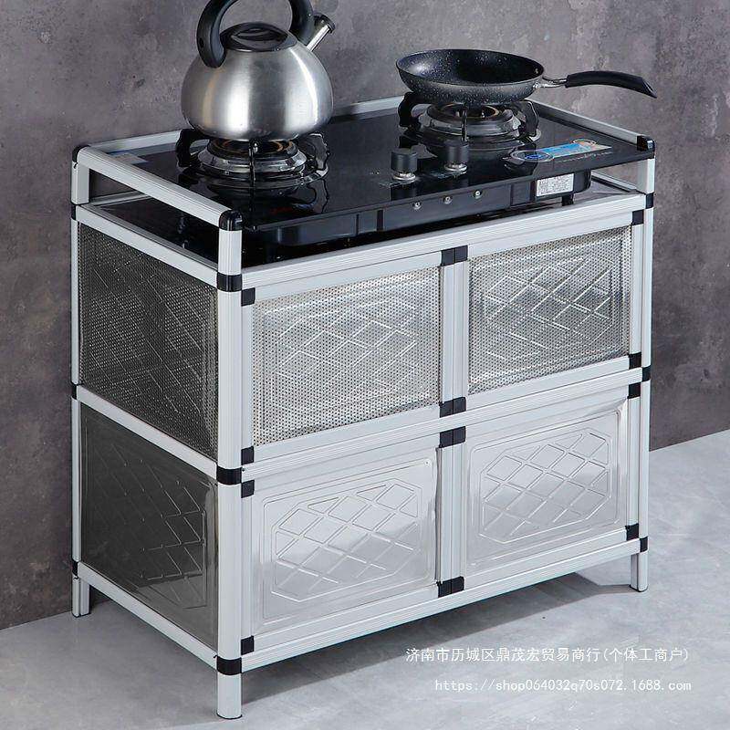 不茶锈钢济简易碗柜柜橱柜餐边柜水子储物MXB柜家用灶台柜经型厨