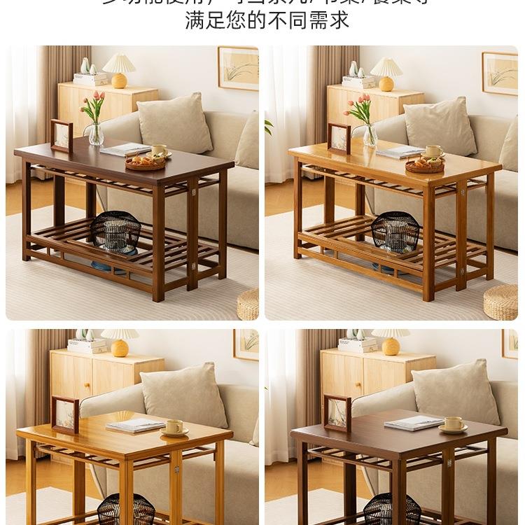 烤火炕桌子家用新款实折叠长形烤火架简方易FS758400冬季木桌取暖