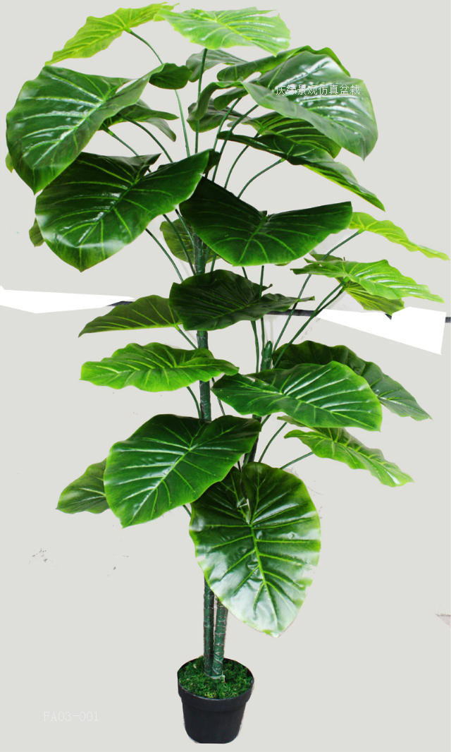 仿真植物仿真小盆栽植物阳台植物中式家饰 喜林芋盆栽室内绿植