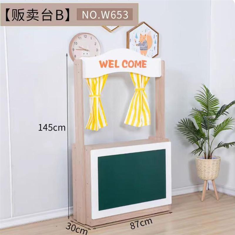 幼儿早113过教儿童手偶表演台木制板木偶剧园场小舞台道具家家黑