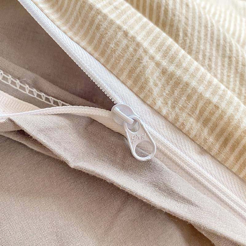 秋季舍新920生款全棉条纹四件套学宿单人纯棉双拼三套件单被套