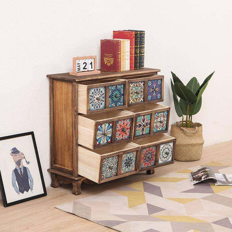新款客厅复古色斗经济型储柜物柜家用简易床头柜实BZL美木绘式彩,电子元器件市场,其它元器件,淘宝优惠券,粉丝福利购,淘宝优惠卷