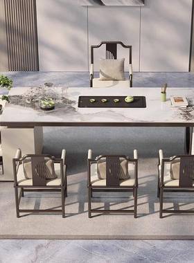 2WOS05新款岩板茶桌椅泡组合现代简约家用客厅轻奢公高端办室茶台