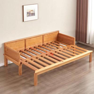 实木沙发新中两用罗式汉户AWR床简约小型客厅家用樱床桃木推拉沙