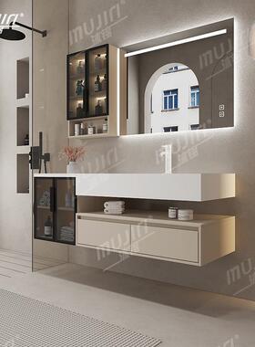 沐锦简体卫可丽约耐人造石一盆梳54131妆台浴室柜组合生间洗手洗