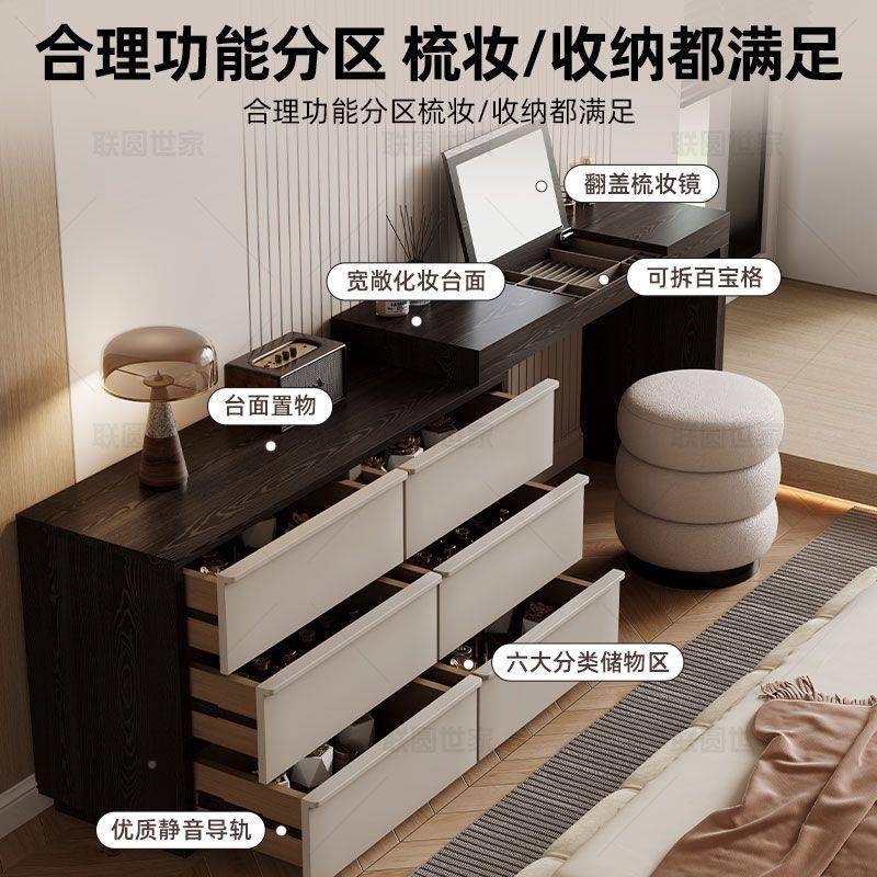 联圆世梳妆台现代约卧室简化妆斗柜一小户型收纳WZW家镜体子隐翻