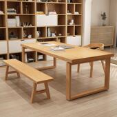 长桌771客厅实木书学生法学习桌家用电桌脑办公桌工作台房写书字