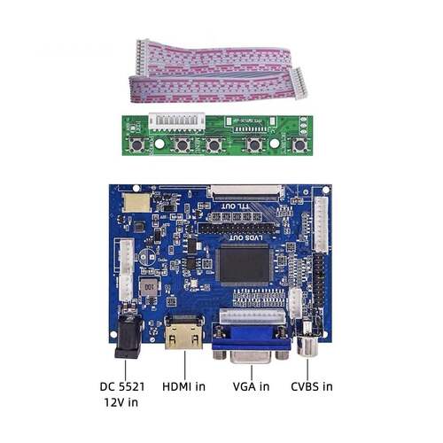 8HDMLYMI/VGA/VB寸S接口电脑显示3屏工控树莓派显示屏18×141mmC