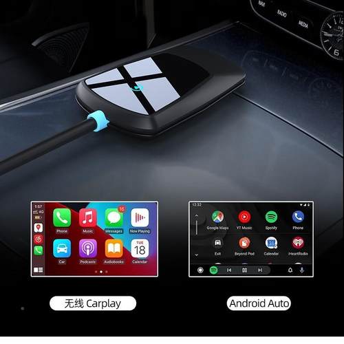 原屏车有线转无线carpla无线盒子aut车o手机投屏P60机y互联车载投