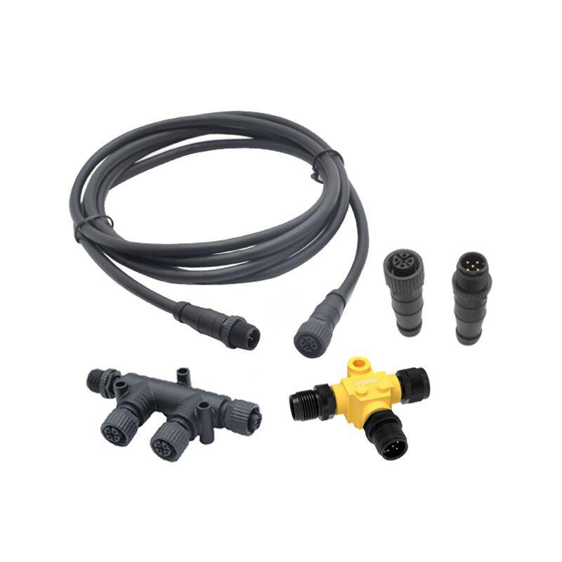 船用防水YTC连接器M125P公母对航空头-m12接--A5芯NMEA2插000接头