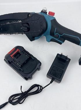 有链刷迷你锂锯手持电锯修枝充电式单手电锯小75332型锯电电锯伐