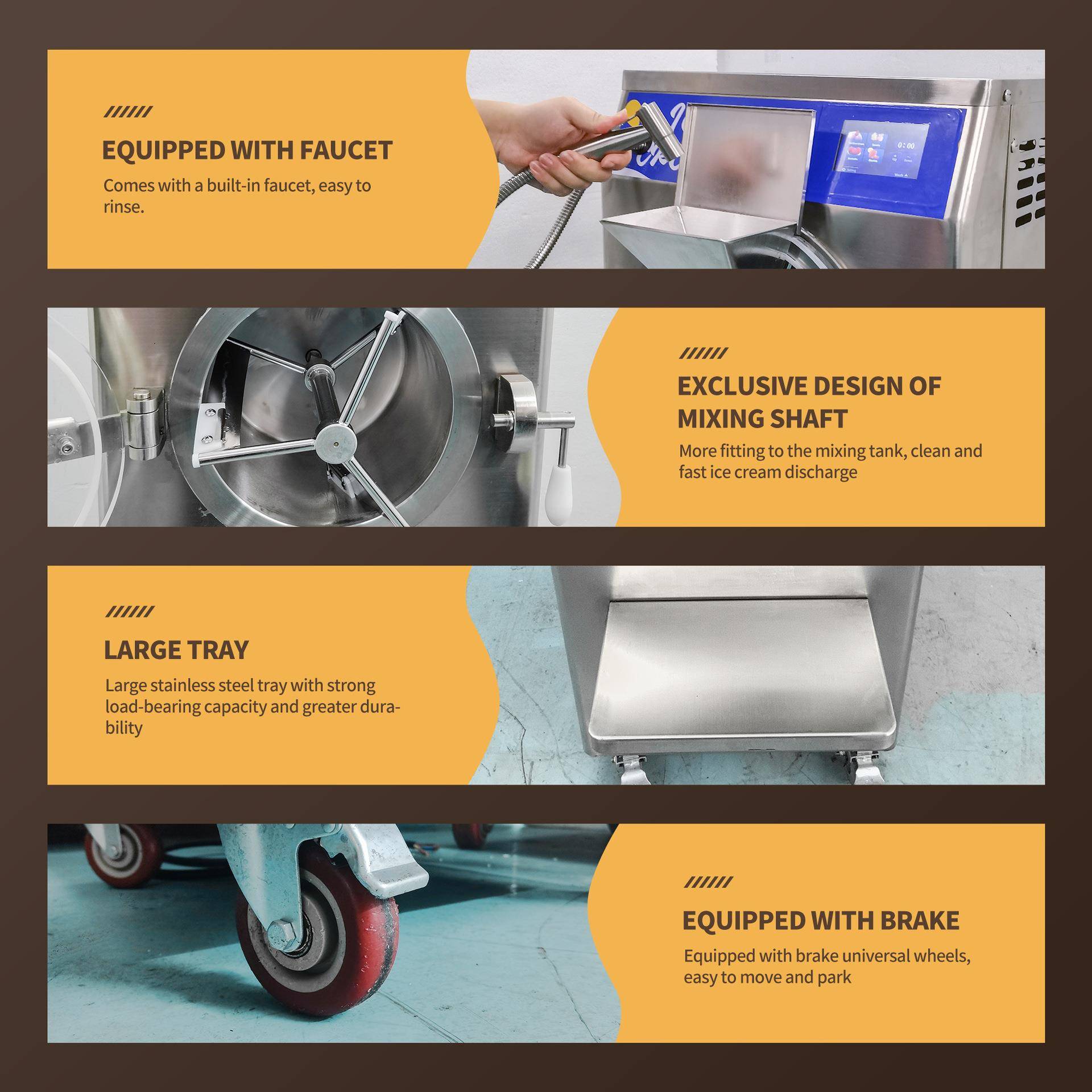 商用硬冰淇淋机冰哈根达机斯雪糕手462工硬机质淇淋凝冻冰激凌机