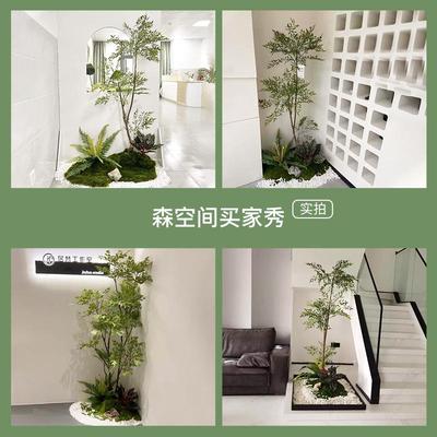 新楼梯下造7J9778SH品景花角落南天竹装饰花假花绿植植景物观软装