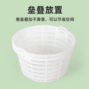塑料筐圆西形 厚料周转筐无品牌 水果塑蔬菜圆镂空瓜筐 加装 5只装
