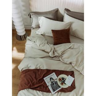 AF87J98M95秋L天丝四件套夏季 床丝品冰床单丝家纺床上春裸睡被真