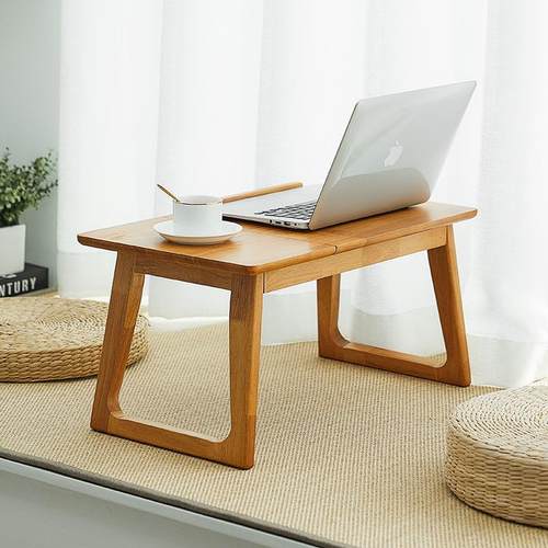 W6用实茶木飘窗家可折叠矮桌宿桌舍床上桌子卧室飘窗电脑小几榻榻